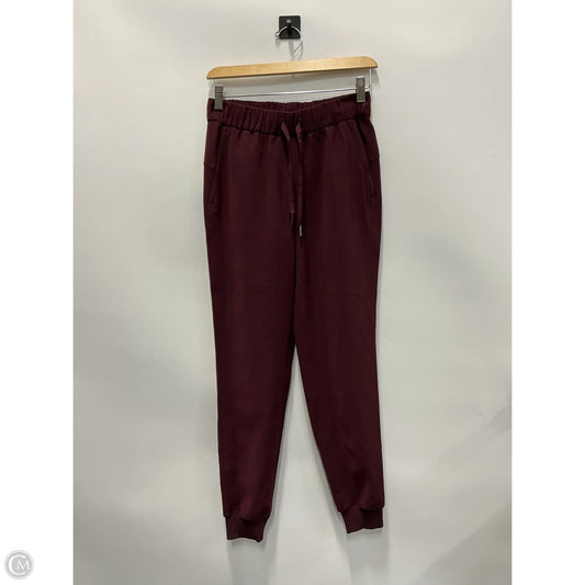 Athletic Pants By Lululemon In Maroon, Size: 4