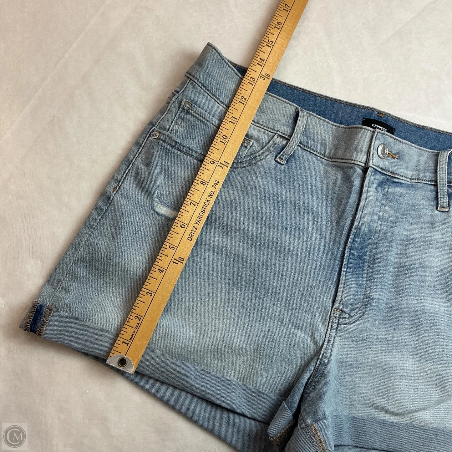 Shorts By Express In Blue Denim, Size: 14