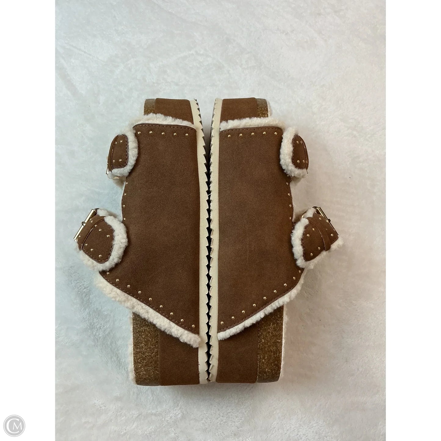 Sandals Heels Platform By Mia In Brown, Size: 10
