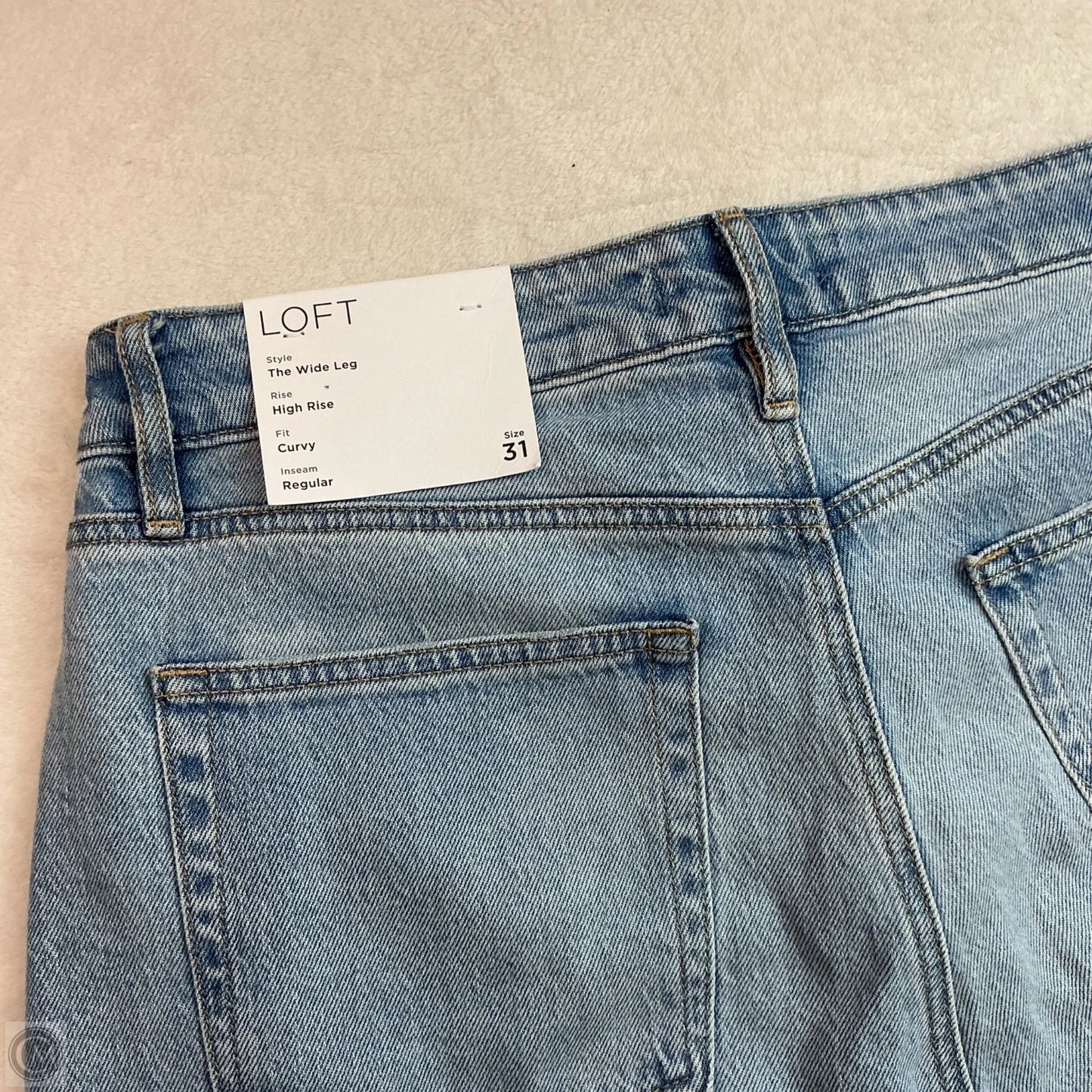 Jeans Wide Leg By Loft In Blue Denim, Size: 8