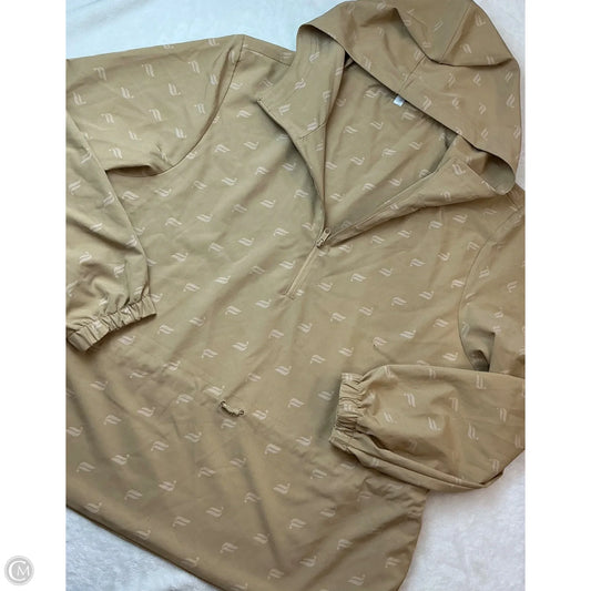 Athletic Top Long Sleeve Hoodie By Fabletics In Beige, Size: L