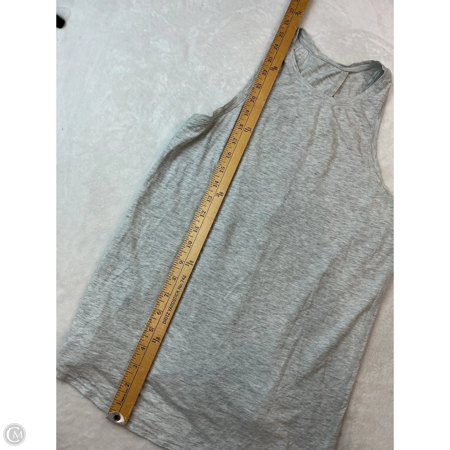 Athletic Tank Top By Lululemon In Grey, Size: M