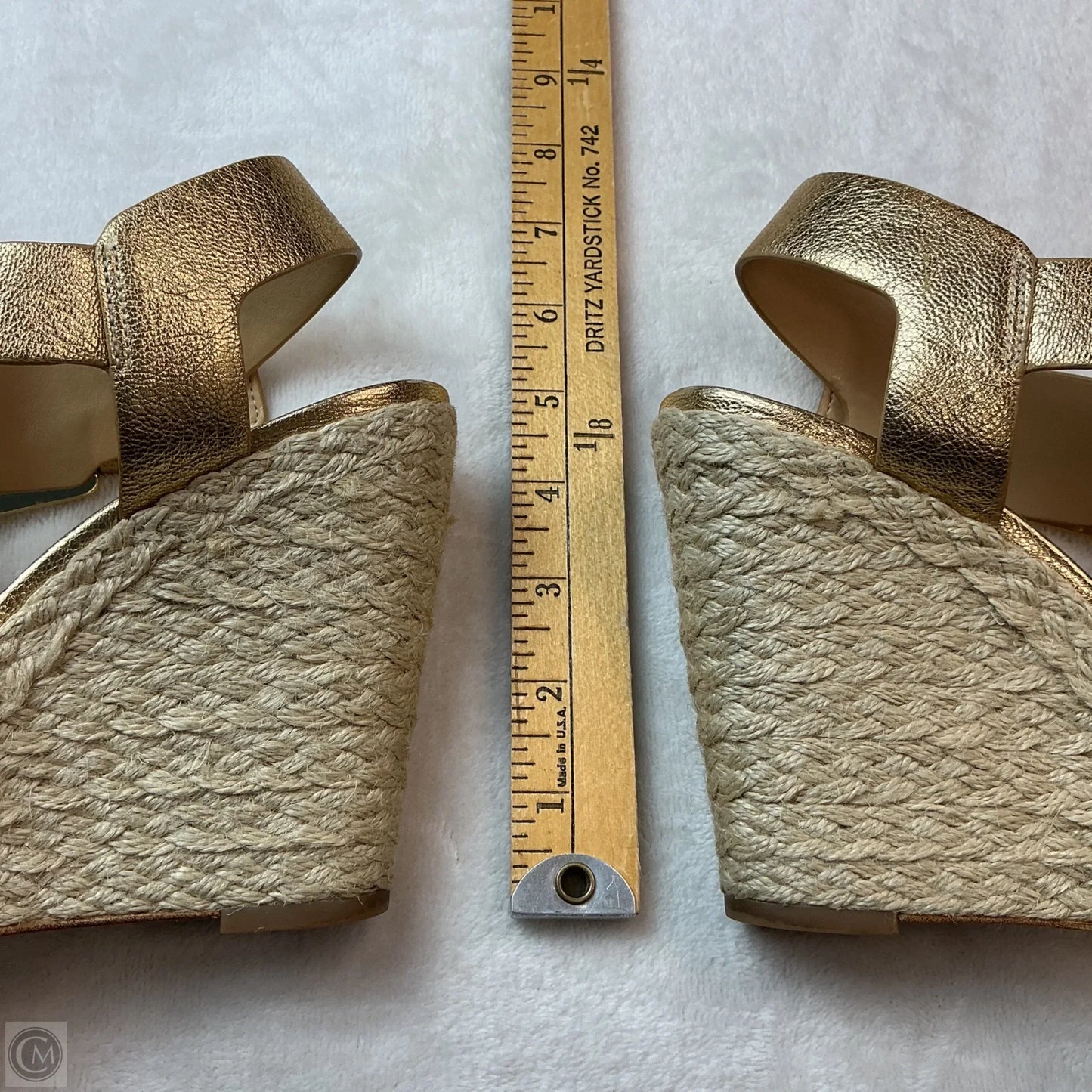 Sandals Heels Wedge By Michael By Michael Kors In Gold, Size: 6.5