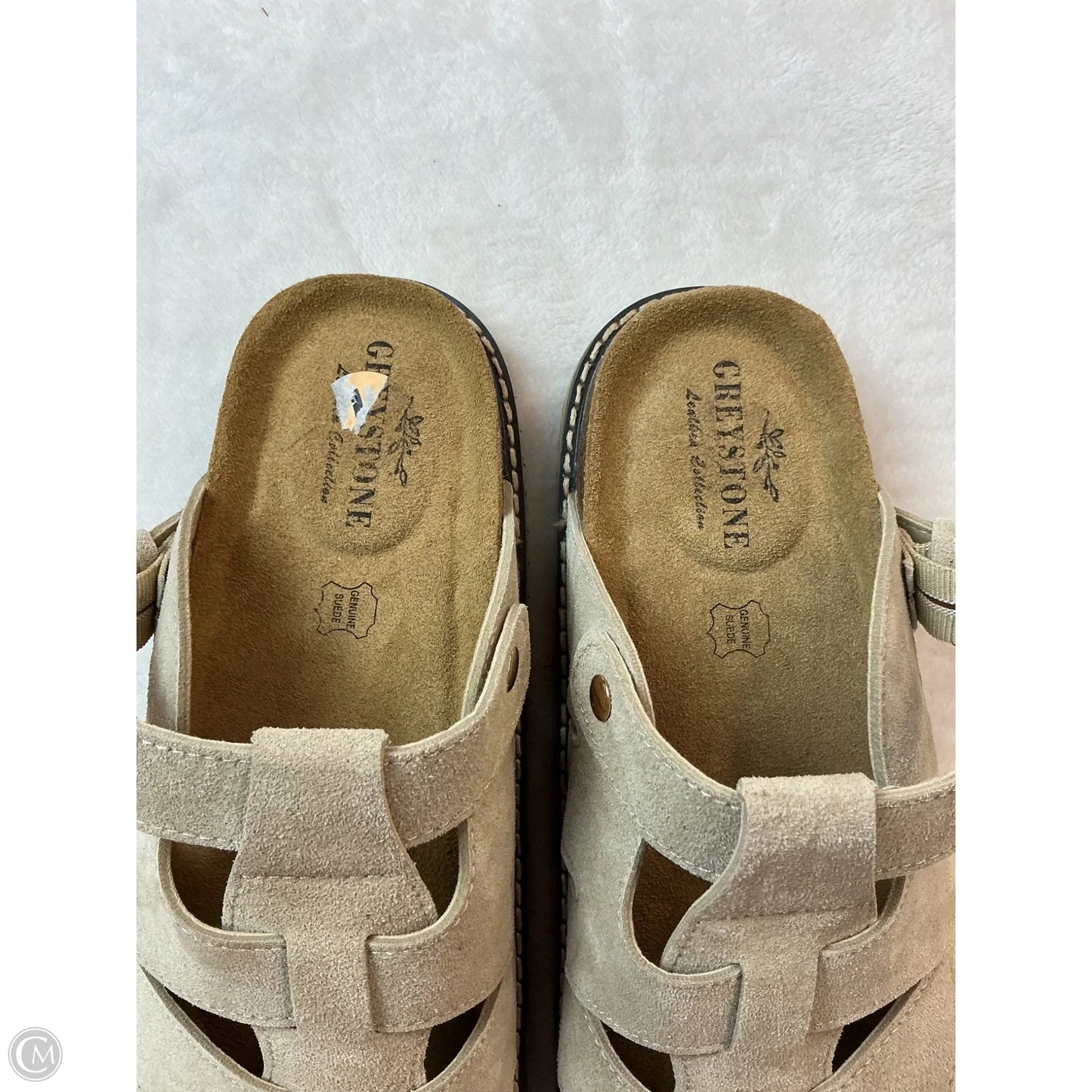 Sandals Flats By Clothes Mentor In Taupe, Size: 7