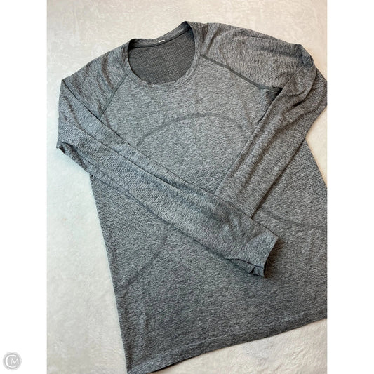 Athletic Top Long Sleeve Crewneck By Lululemon In Grey, Size: 12