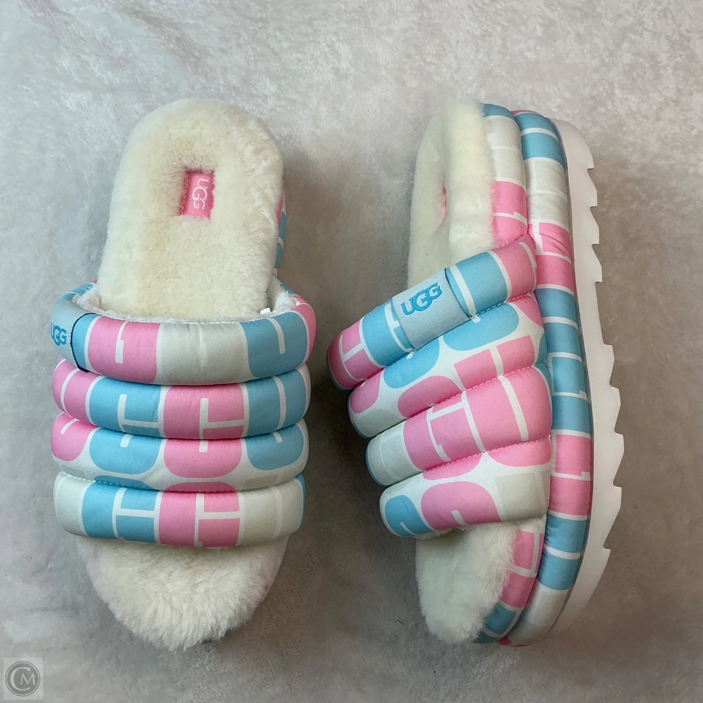 Shoes Designer By Ugg In Blue & Pink, Size: 11