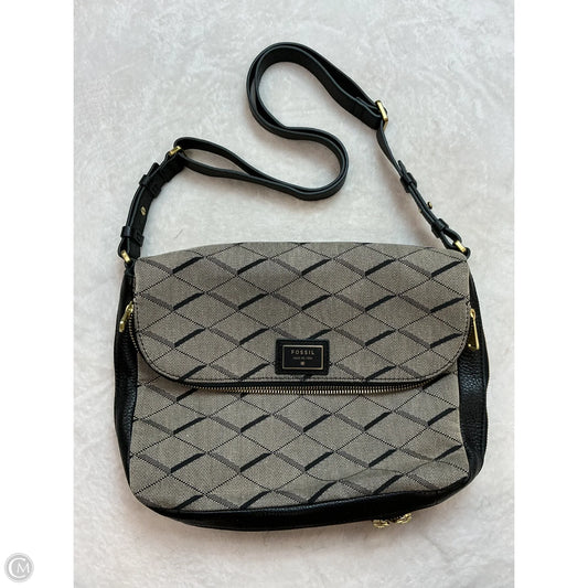 Handbag Leather By Fossil, Size: Small