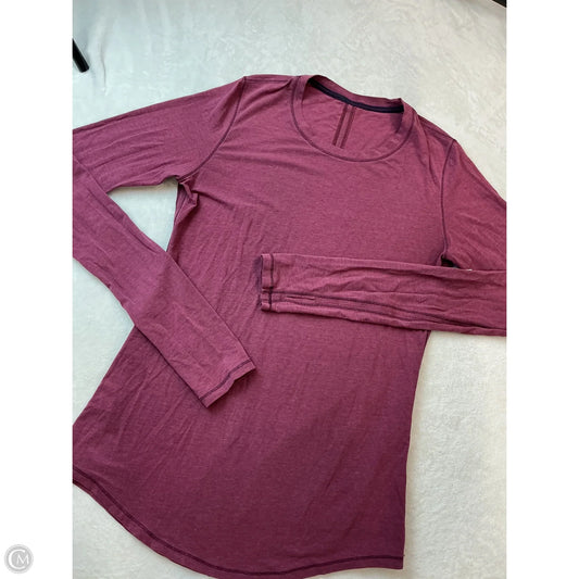 Athletic Top Long Sleeve Crewneck By Lululemon In Pink, Size: L