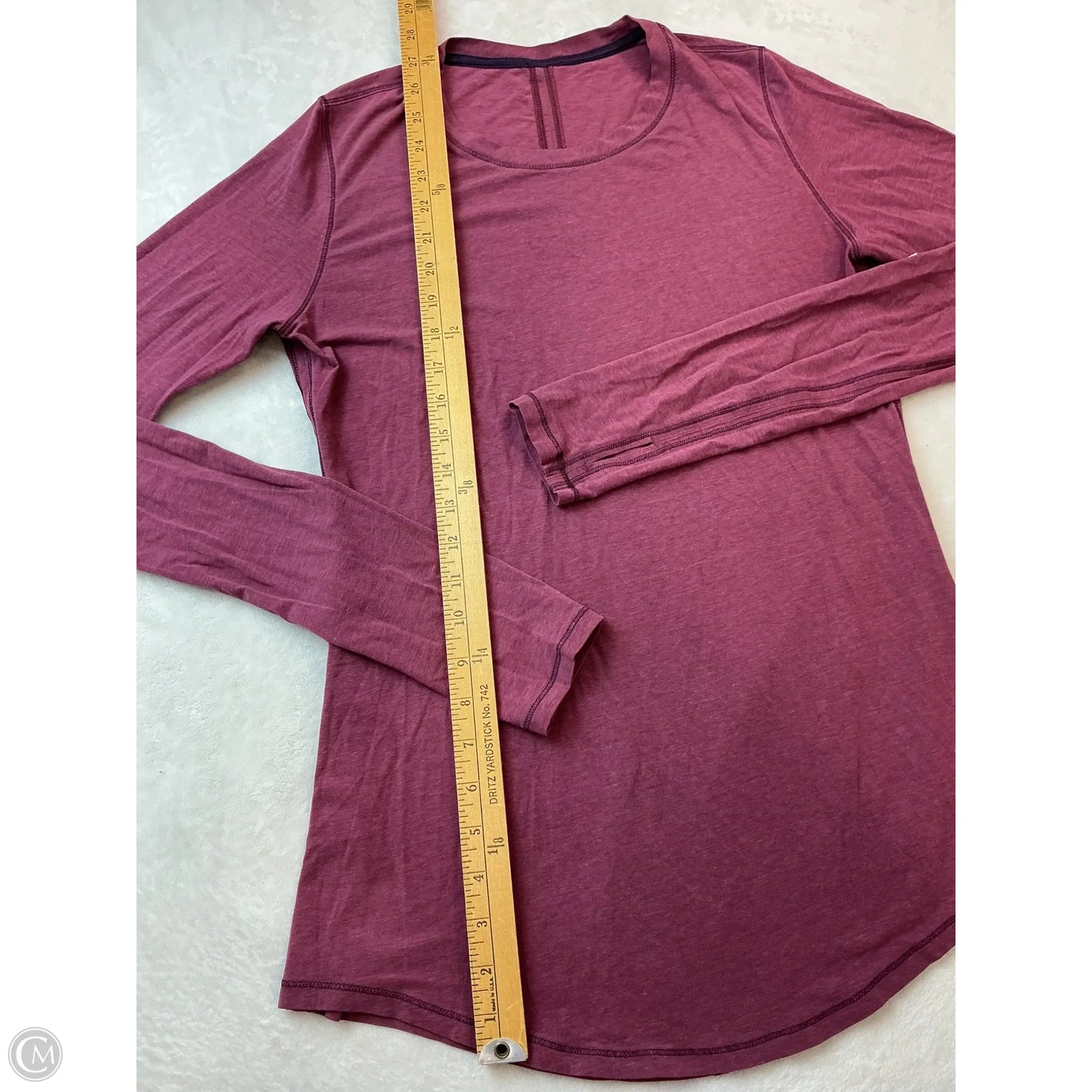 Athletic Top Long Sleeve Crewneck By Lululemon In Pink, Size: L