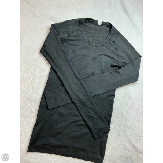 Athletic Top Long Sleeve Crewneck By Lululemon In Black, Size: 4