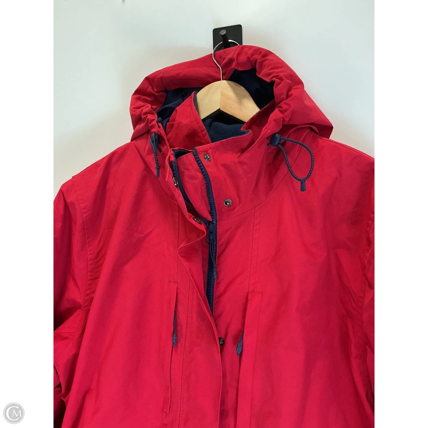 Coat Other By Lands End In Red, Size: Xl