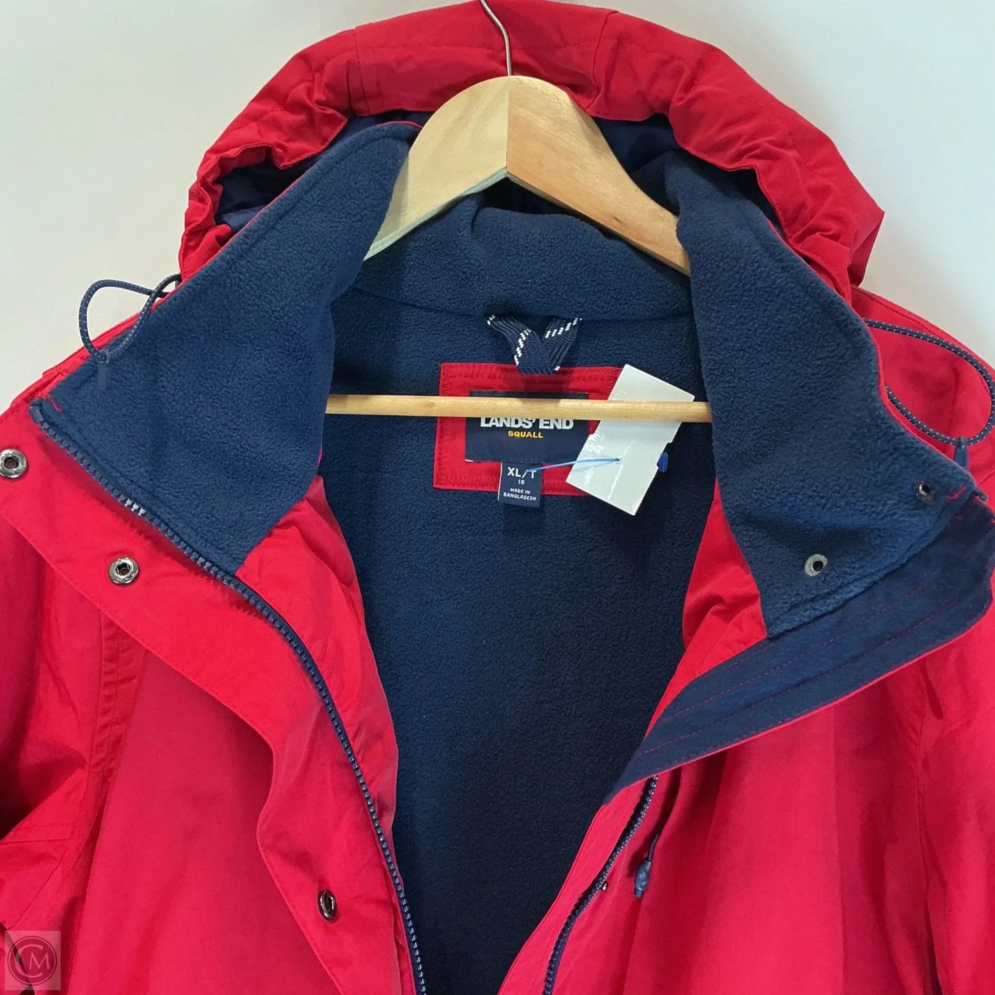 Coat Other By Lands End In Red, Size: Xl