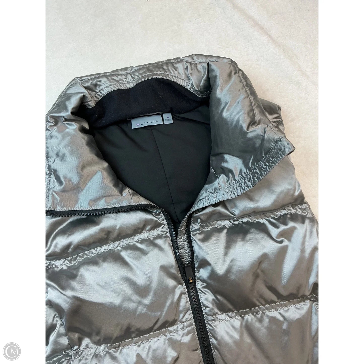 Vest Puffer & Quilted By Athleta In Grey, Size: M