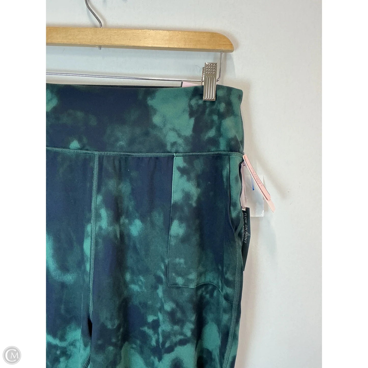 Athletic Leggings By Victorias Secret In Blue & Green, Size: Xl