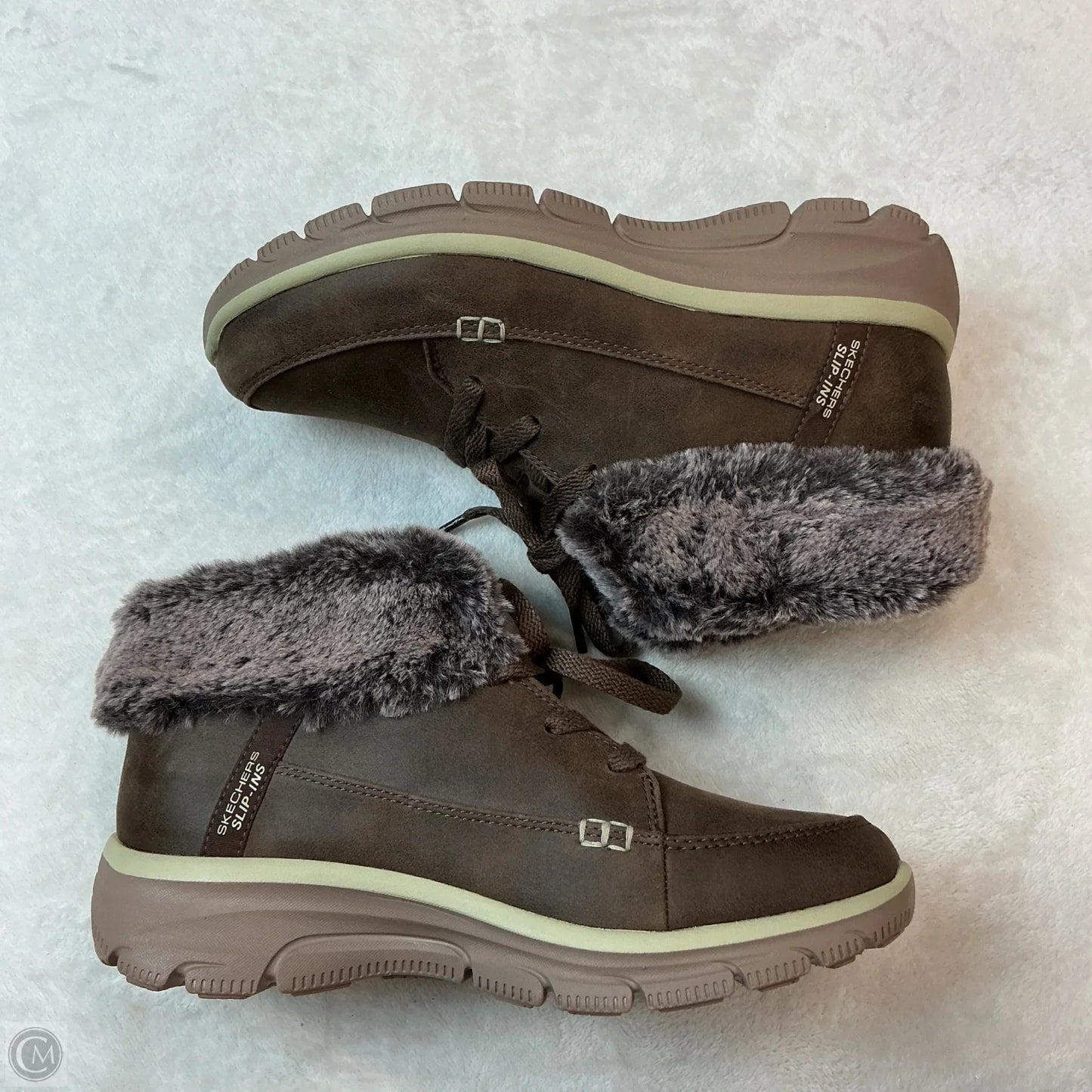 Boots Ankle Flats By Skechers In Brown, Size: 7.5