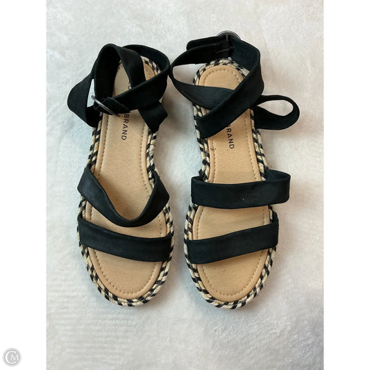 Sandals Flats By Lucky Brand In Black & Cream, Size: 7.5