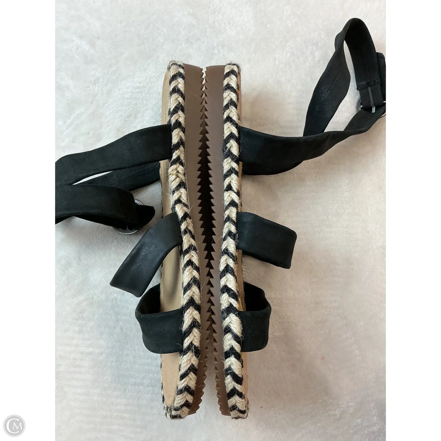 Sandals Flats By Lucky Brand In Black & Cream, Size: 7.5