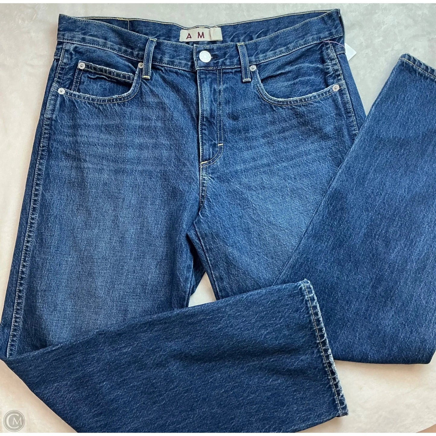 Jeans Straight By Amo In Blue Denim, Size: 8