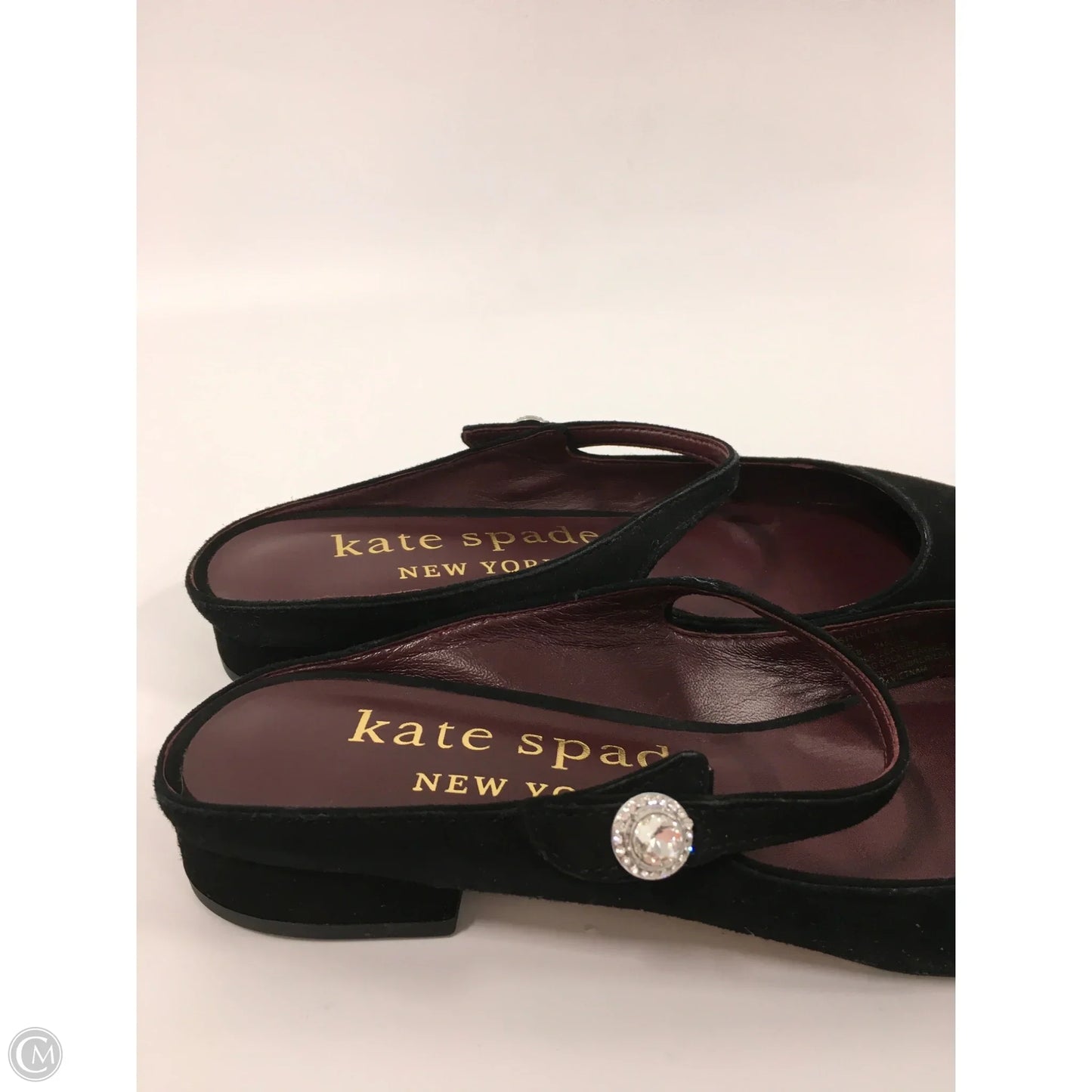 Shoes flats Designer By Kate Spade In Black, Size: 7.5