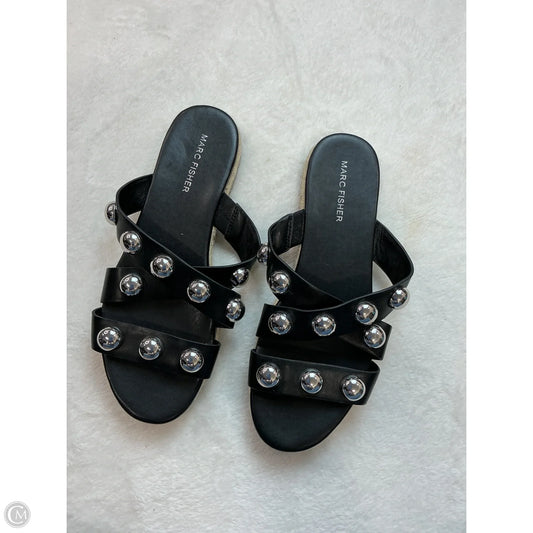 Sandals Flats By Marc Fisher In Black, Size: 8.5