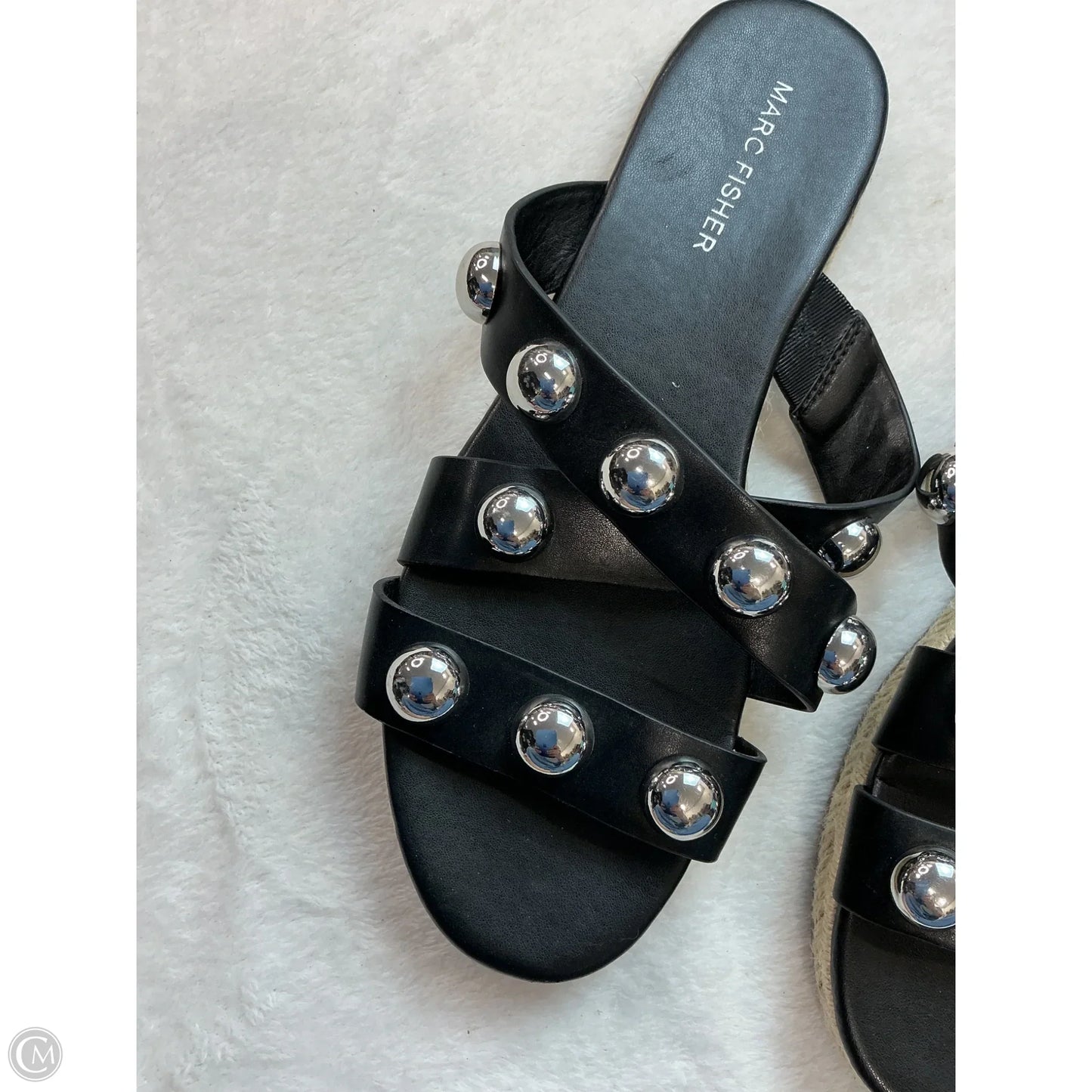 Sandals Flats By Marc Fisher In Black, Size: 8.5