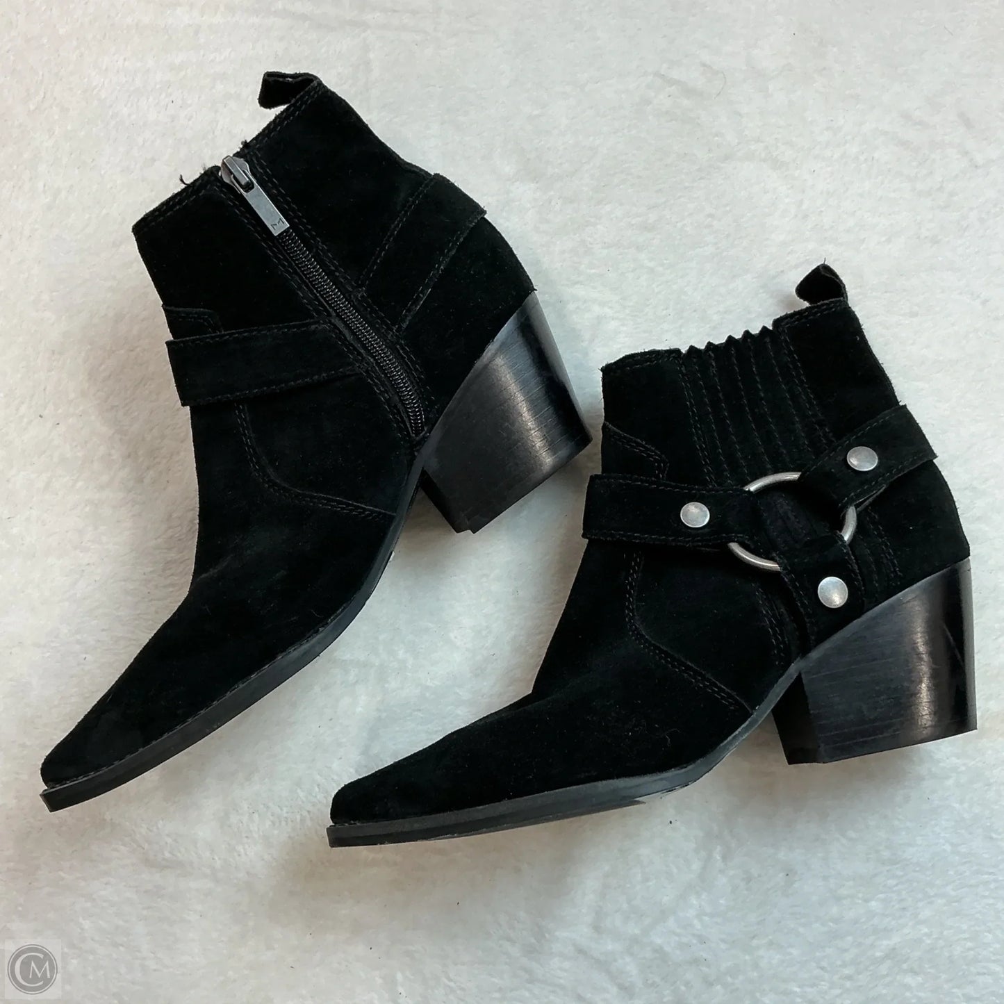 Boots Ankle Heels By Marc Fisher In Black, Size: 7.5
