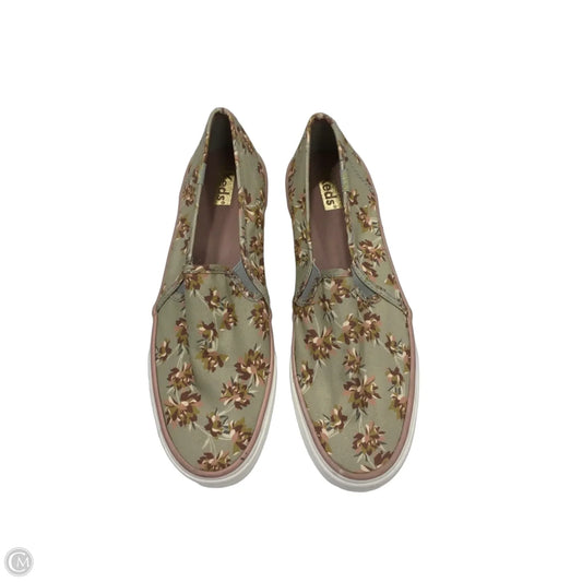 Shoes Flats By Keds In Green & Pink, Size: 10
