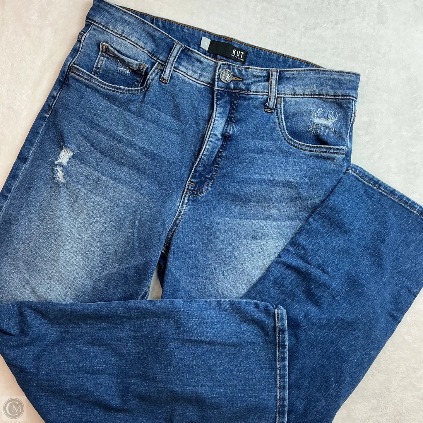 Jeans Straight By Kut In Blue Denim, Size: 10