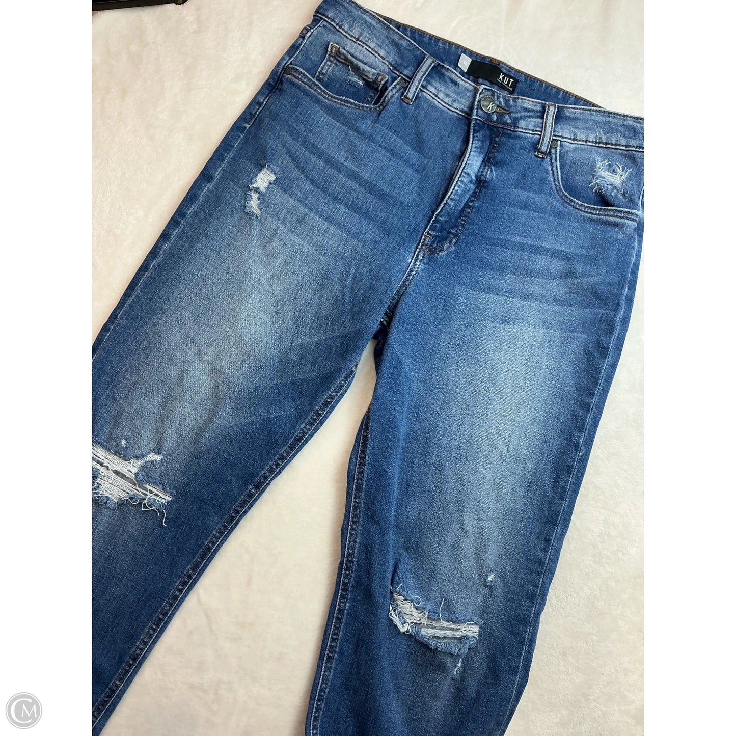 Jeans Straight By Kut In Blue Denim, Size: 10