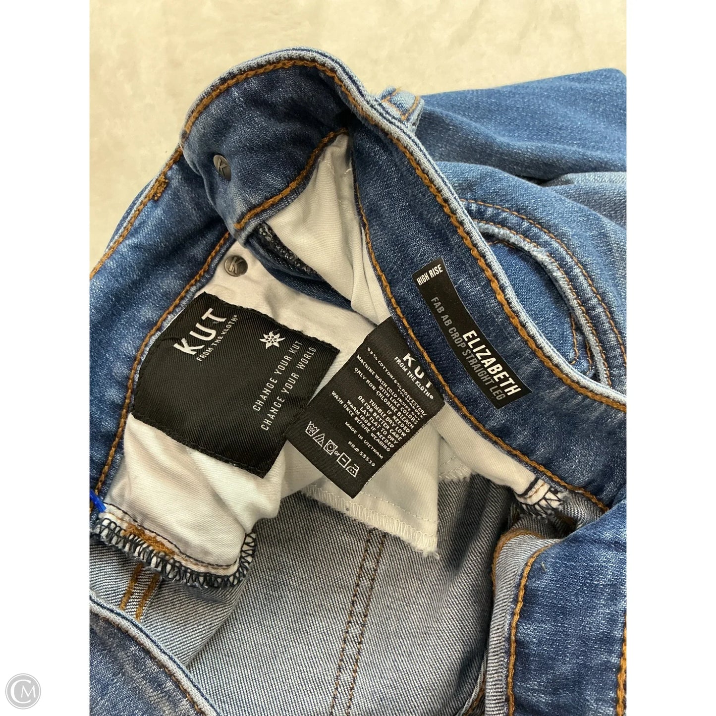 Jeans Straight By Kut In Blue Denim, Size: 10