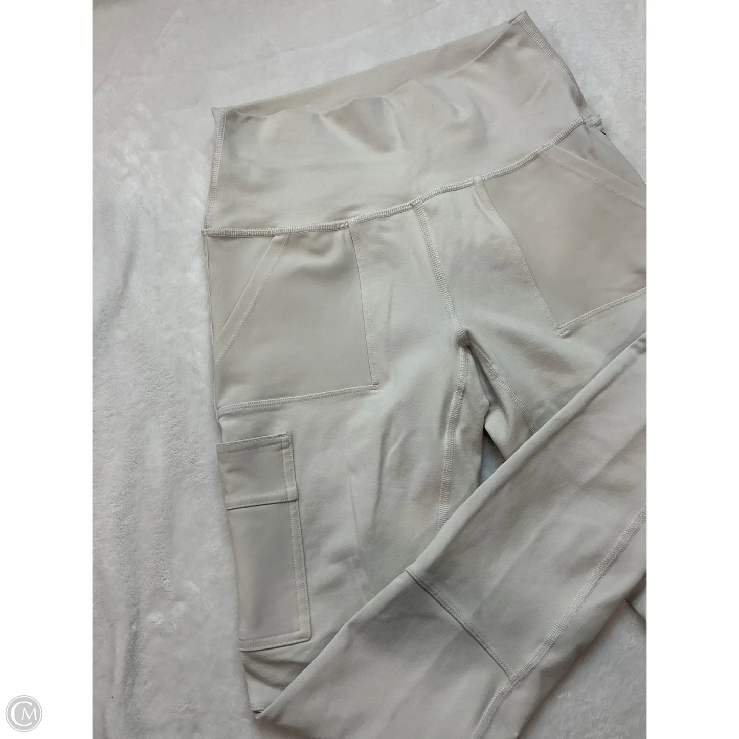Athletic Leggings By Alo In Cream, Size: S