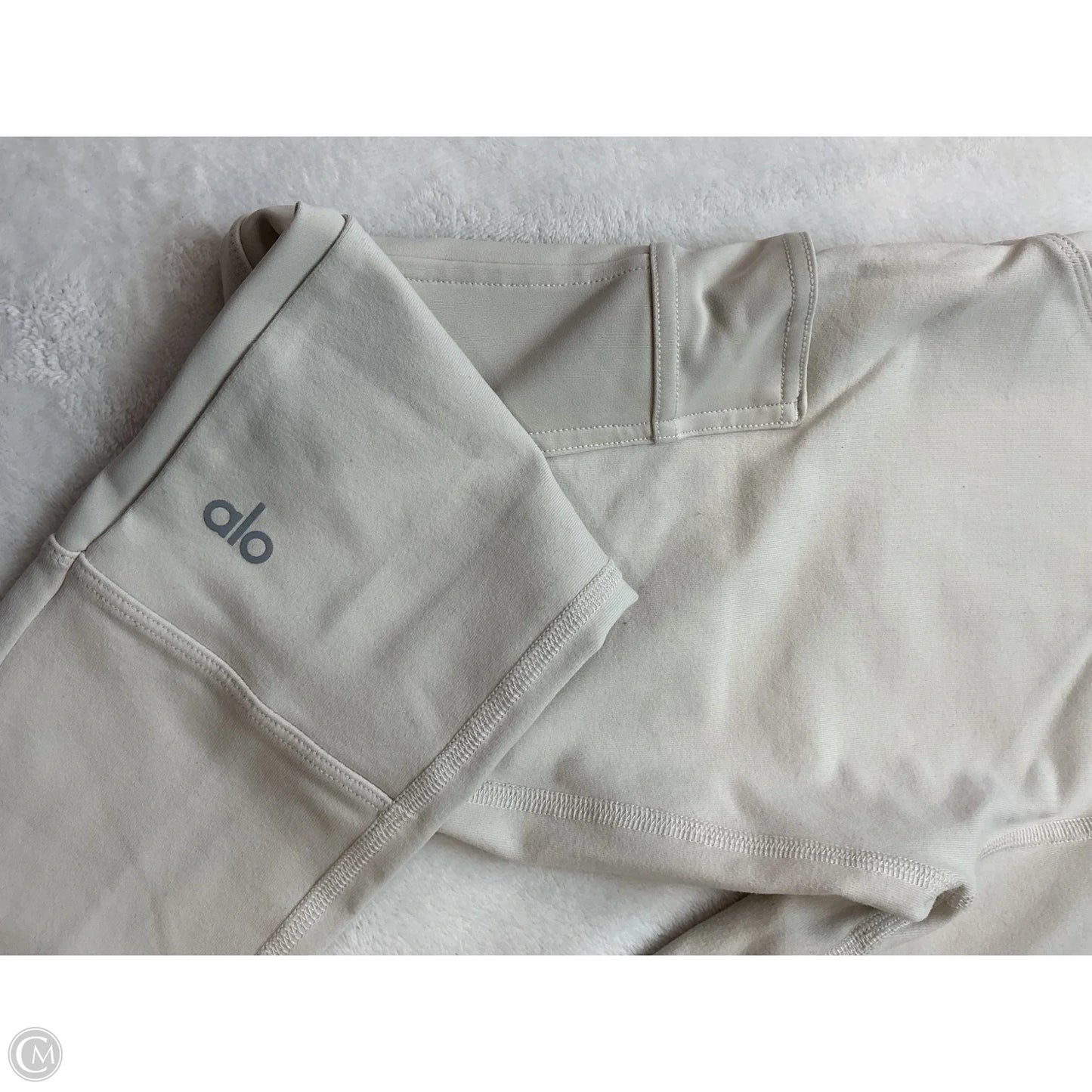 Athletic Leggings By Alo In Cream, Size: S