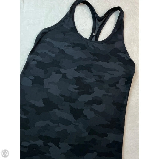 Athletic Tank Top By Lululemon In Black & Grey, Size: L