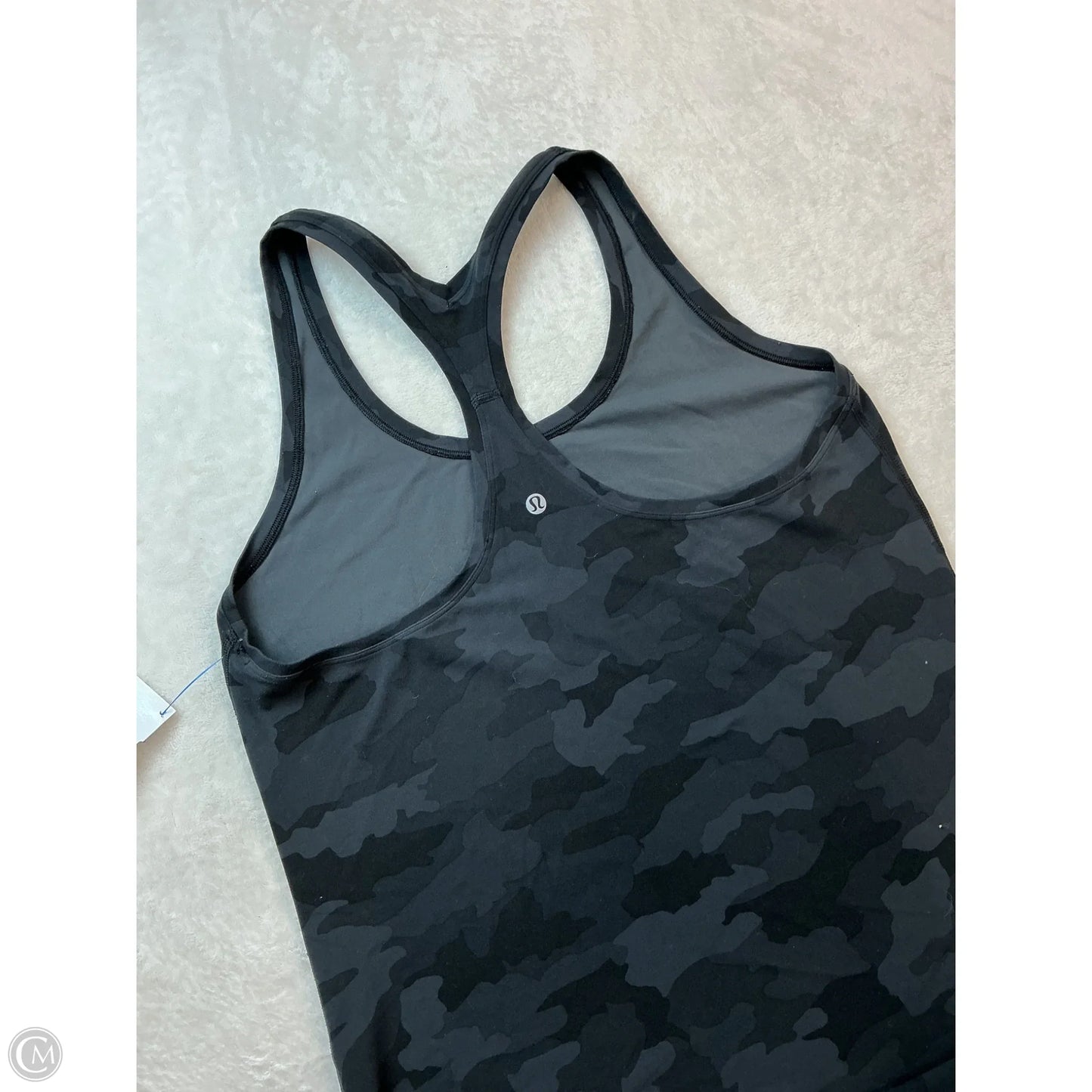 Athletic Tank Top By Lululemon In Black & Grey, Size: L