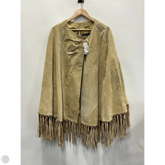 Coat Leather By Clothes Mentor In Beige