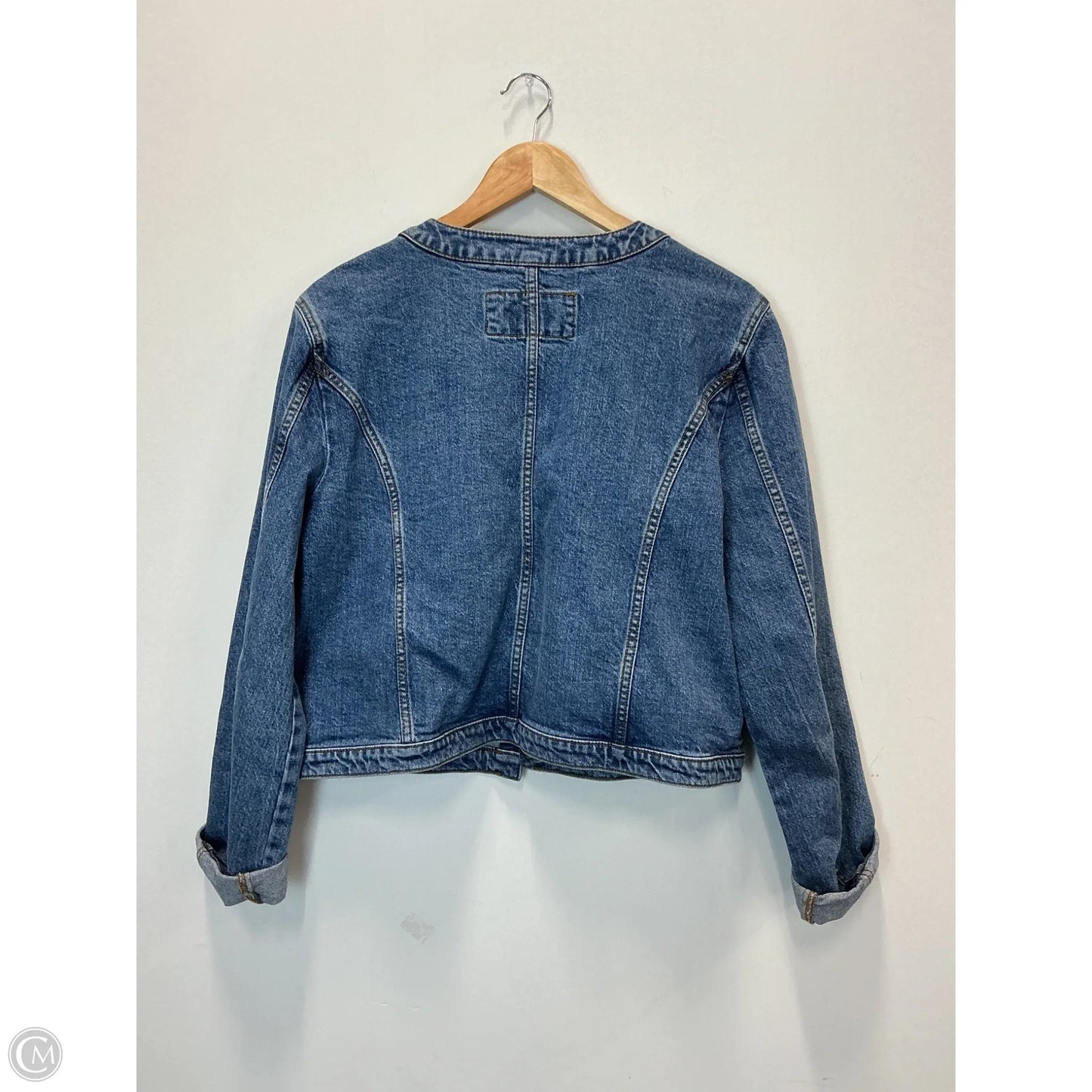 Jacket Denim By Loft In Blue Denim, Size: L