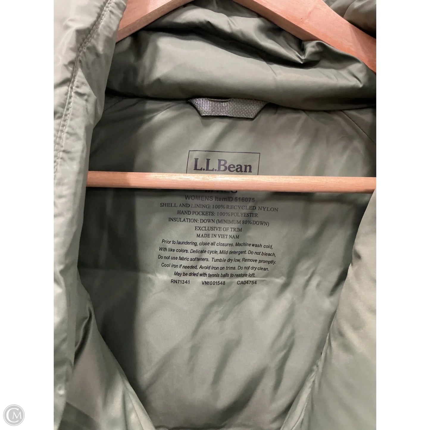 Vest Puffer & Quilted By L.l. Bean In Green, Size: M