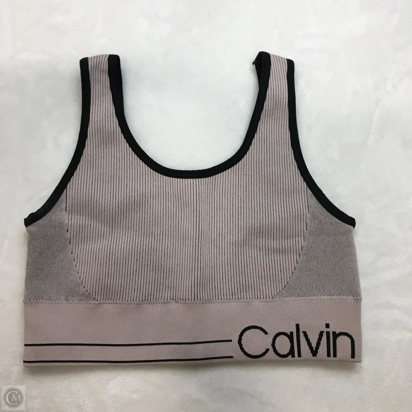 Athletic Bra By Calvin Klein In Ivory, Size: S