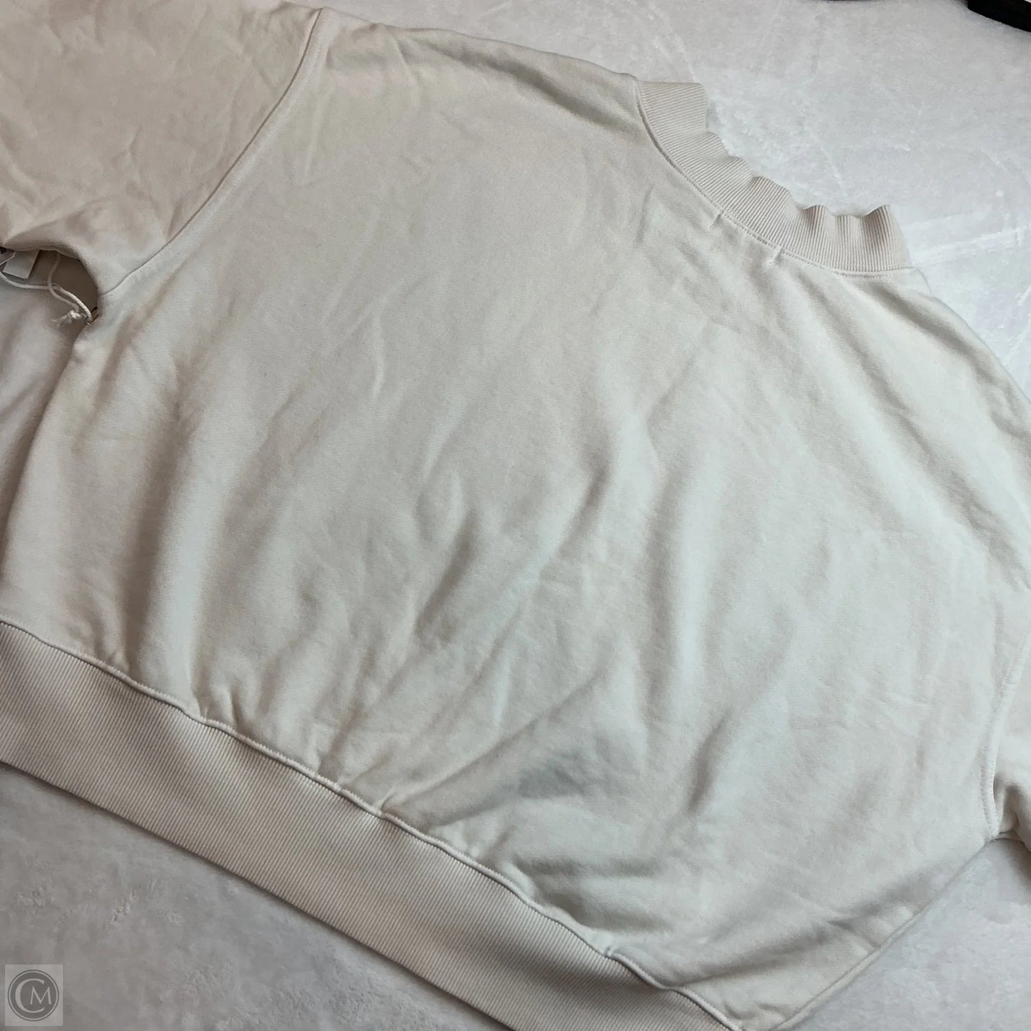 Sweatshirt Collar By Good American In Cream, Size: 4