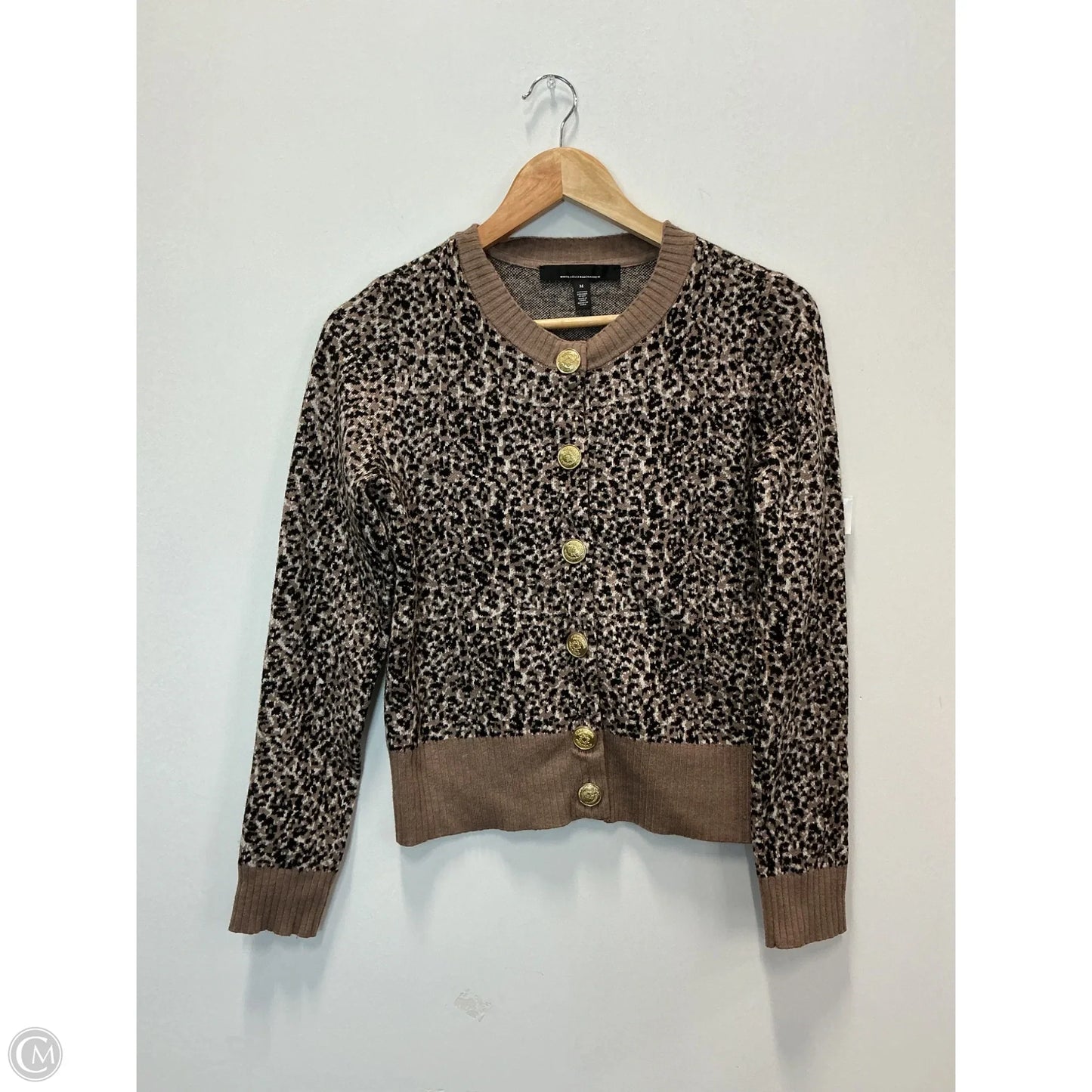 Cardigan By White House Black Market In Animal Print, Size: M