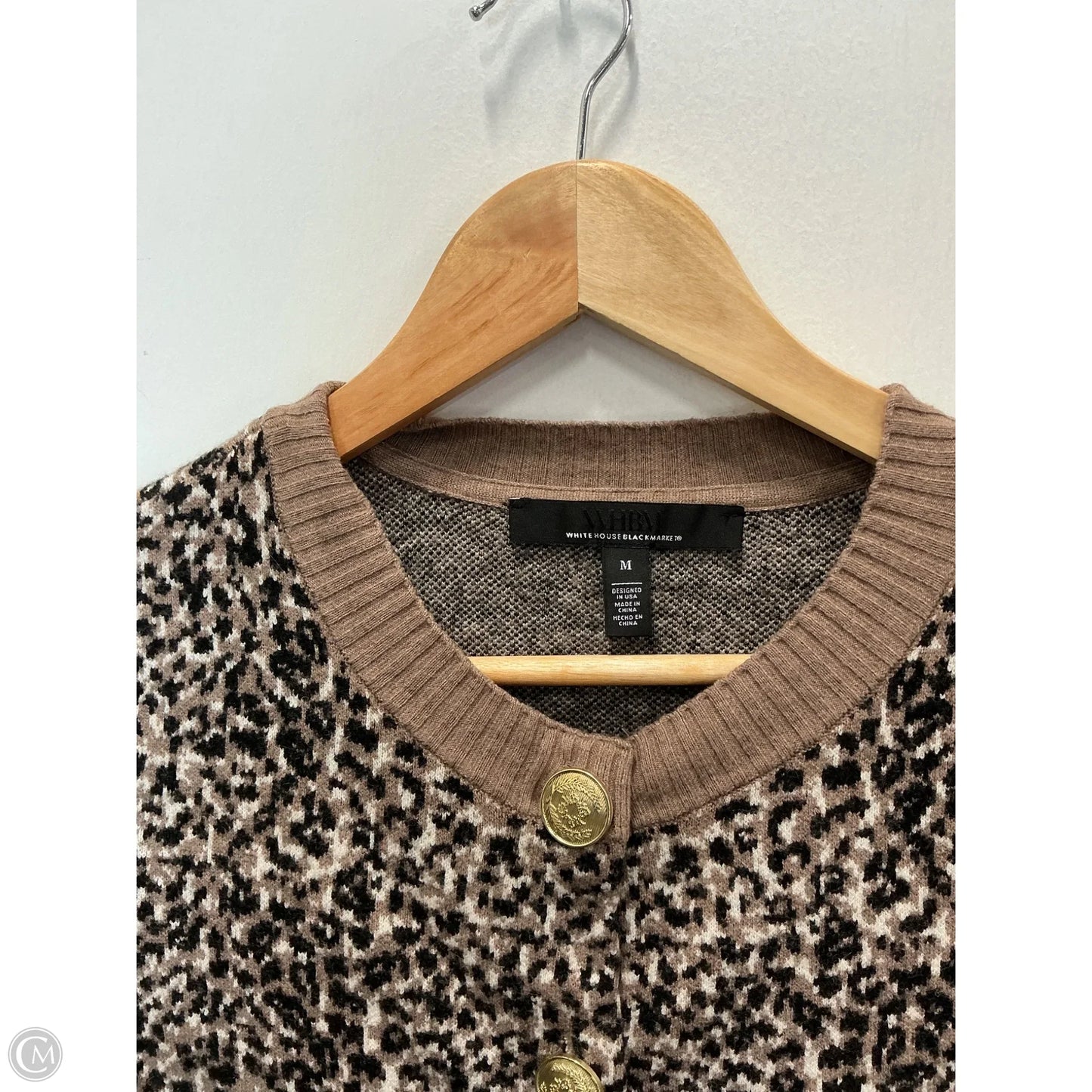 Cardigan By White House Black Market In Animal Print, Size: M