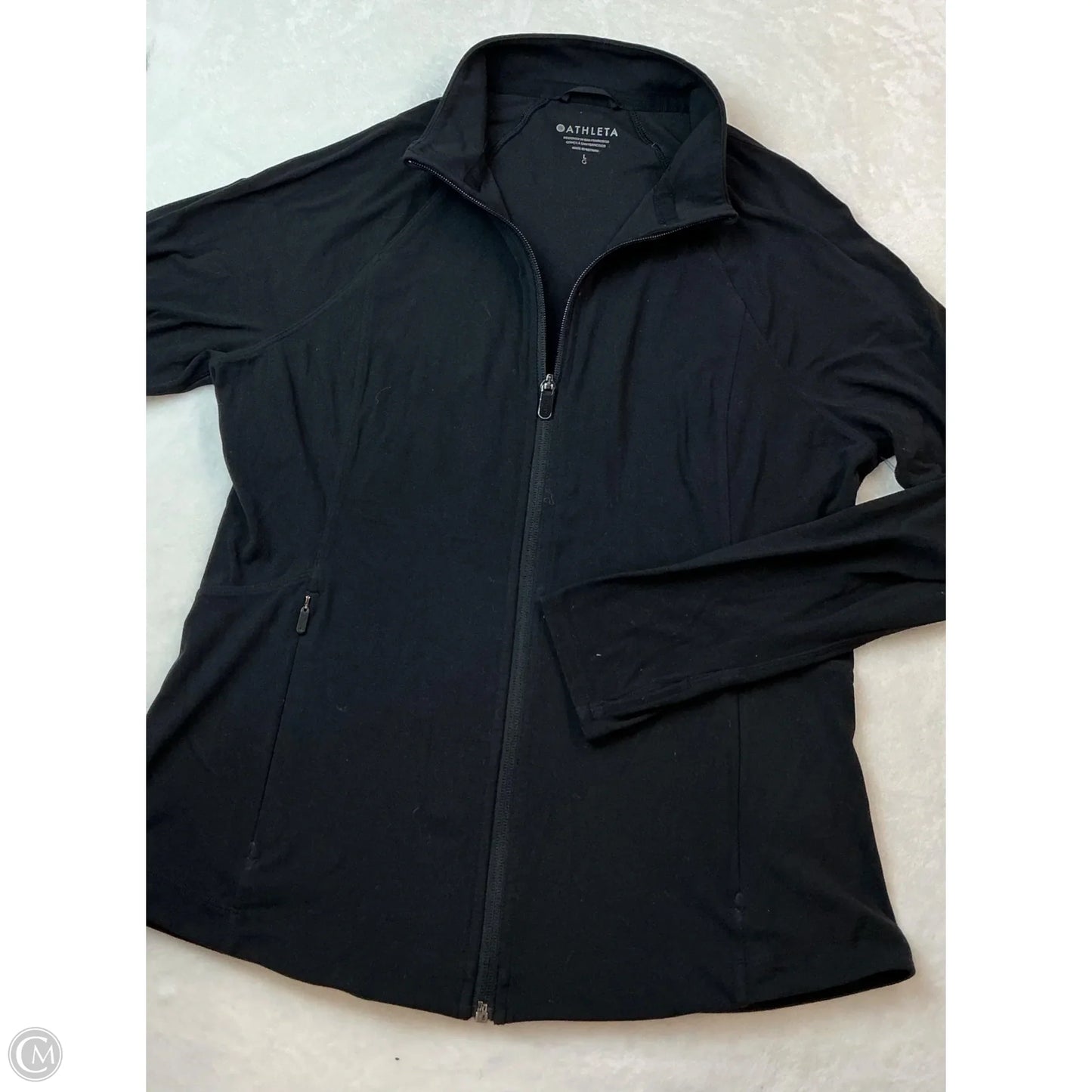 Athletic Jacket By Athleta In Black, Size: L
