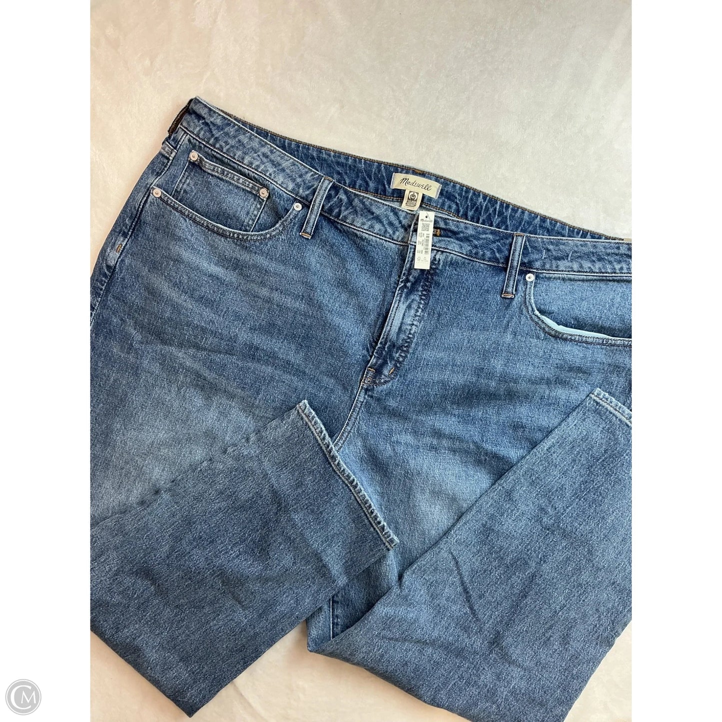 Jeans Straight By Madewell In Blue Denim, Size: 24