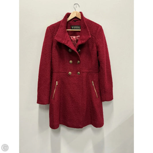 Coat Peacoat By Guess In Red, Size: L