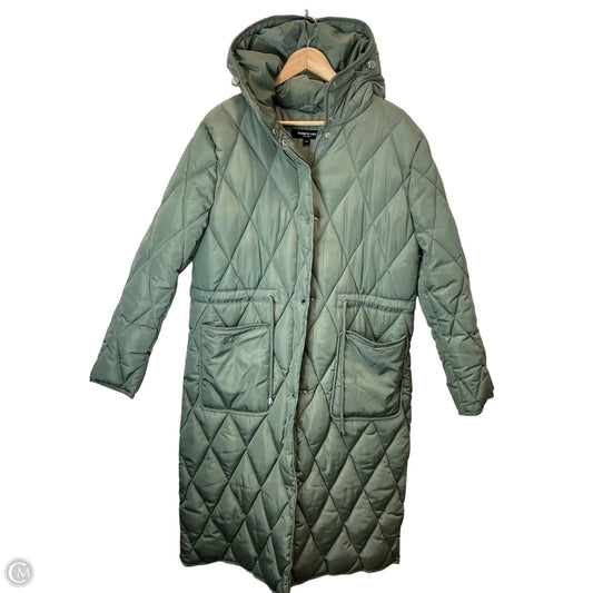 Coat Puffer & Quilted By Kenneth Cole In Green, Size: L