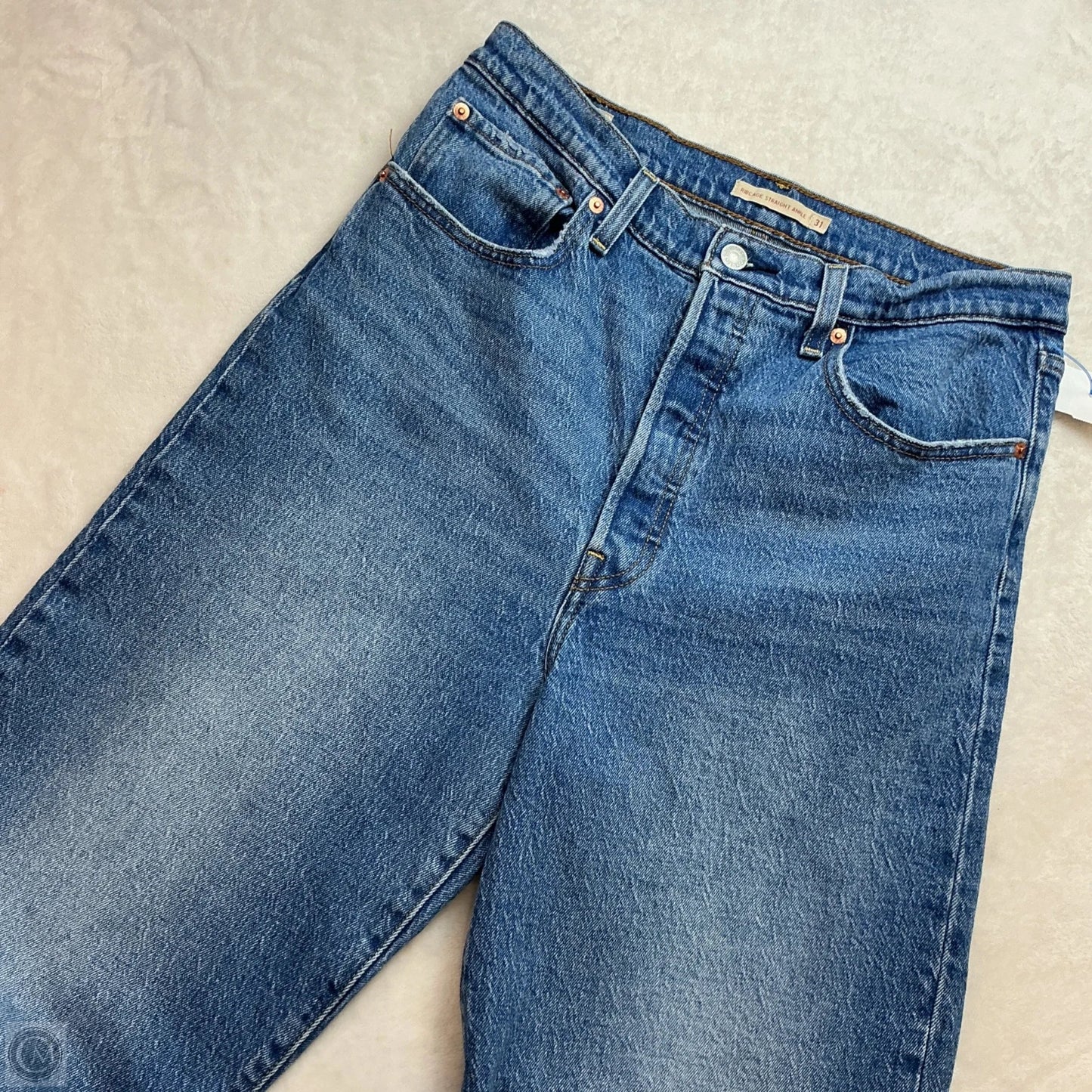 Jeans Boot Cut By Levis In Blue Denim, Size: 8
