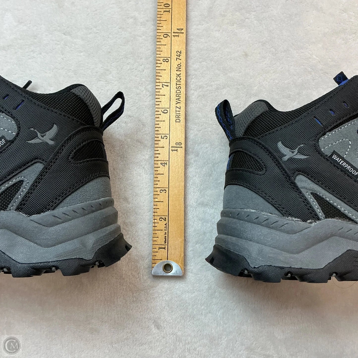 Boots Hiking By Eddie Bauer In Black & Blue, Size: 8.5