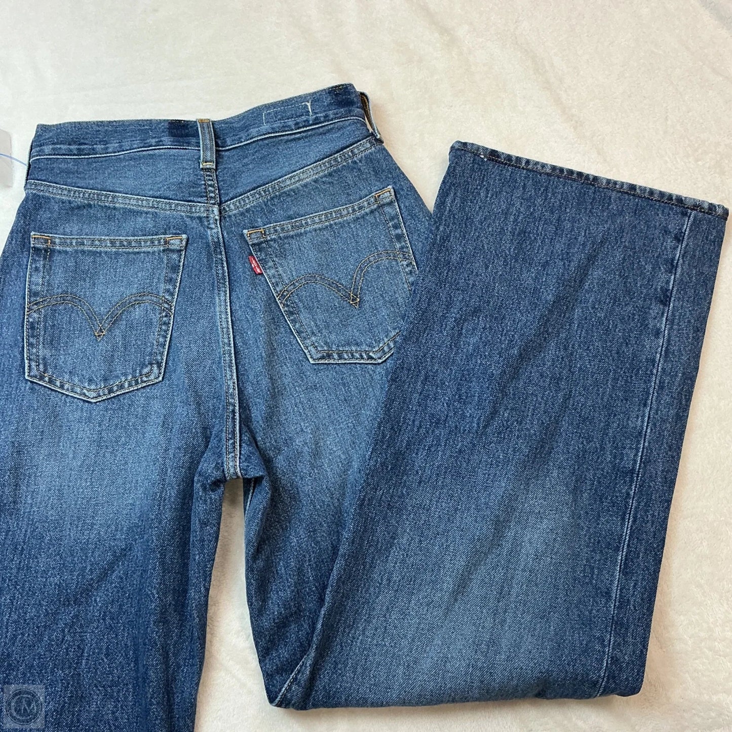 Jeans Wide Leg By Levis In Blue Denim, Size: 2