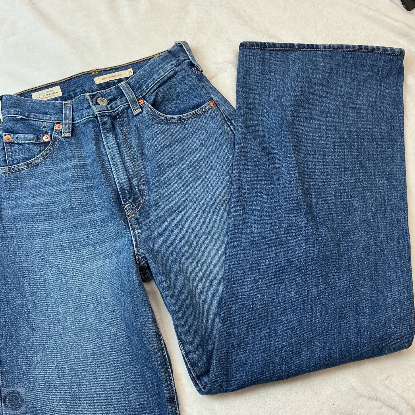 Jeans Wide Leg By Levis In Blue Denim, Size: 2