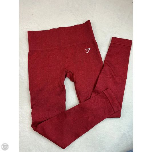 Athletic Leggings By Gym Shark In Red, Size: S